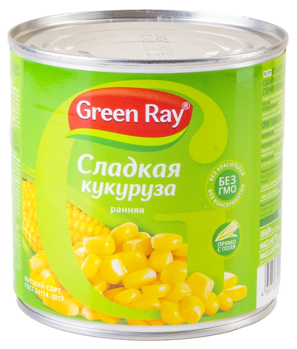 

Кукуруза консервированная Green Ray 425 мл ж/б