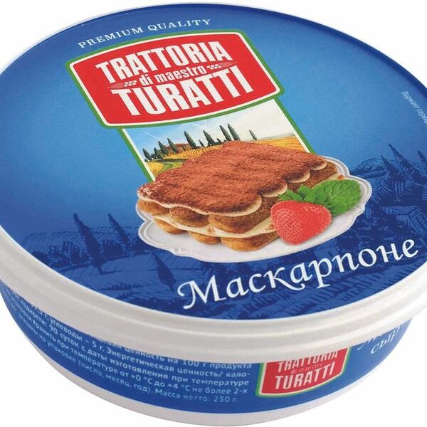Сыр мягкий Trattoria Di Maestro Turatti Маскарпоне 80%, 250г