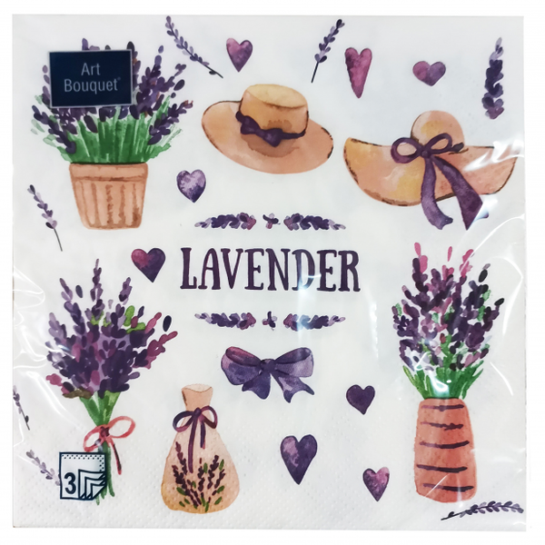 Салфетки 3-х слойные 20 листов прованс, 33х33 см