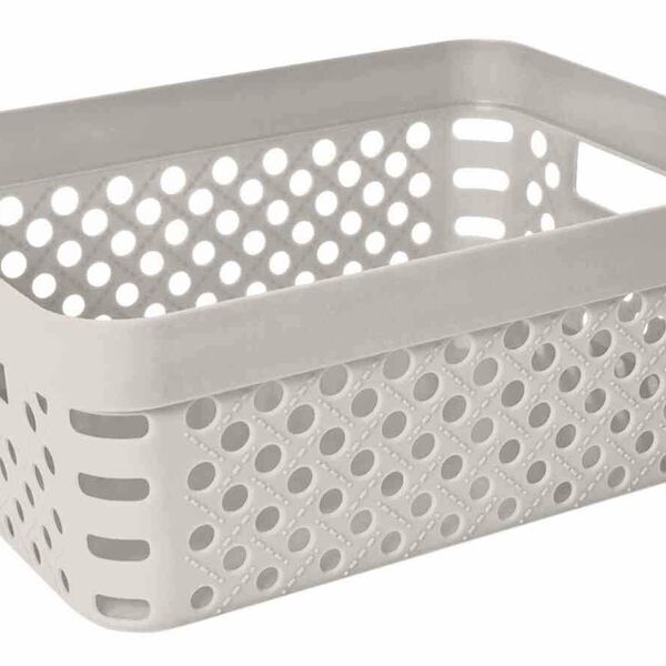 Корзина для хранения Архимед цвет: кремовый 36x27x14 см, 11 л