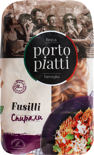 

Макароны цельнозерновые Porto Piatti Fusilli Спирали 450 г