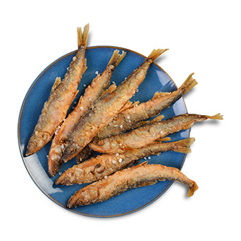 

Корюшка азиатская зубастая жареная от бренд-шефа Азбука Вкуса вес