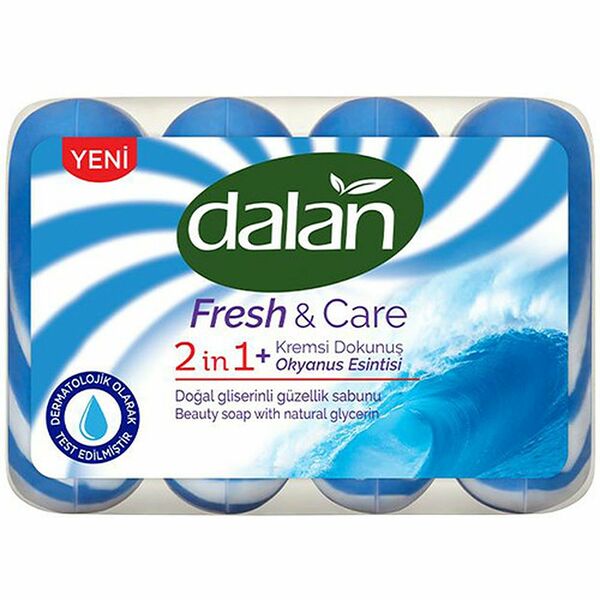 Мыло туалетное Dalan Fresh&Care Океанская Свежесть, 4 шт, 90 г