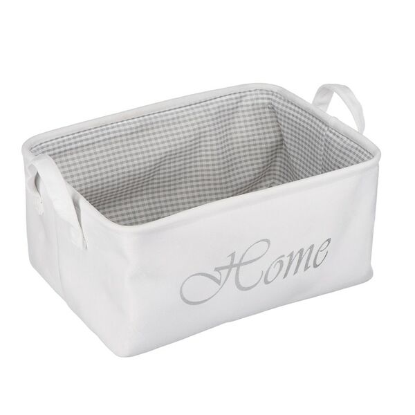 Корзина для хранение Handy Home Велюр 34х22х16 см белый