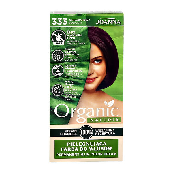 Краска для волос Joanna Organic Naturia (тон 333) баклажановый 120 мл