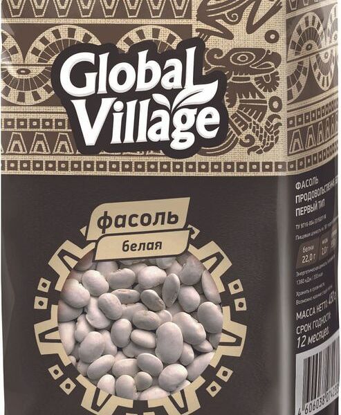 Фасоль Global Village белая 450г