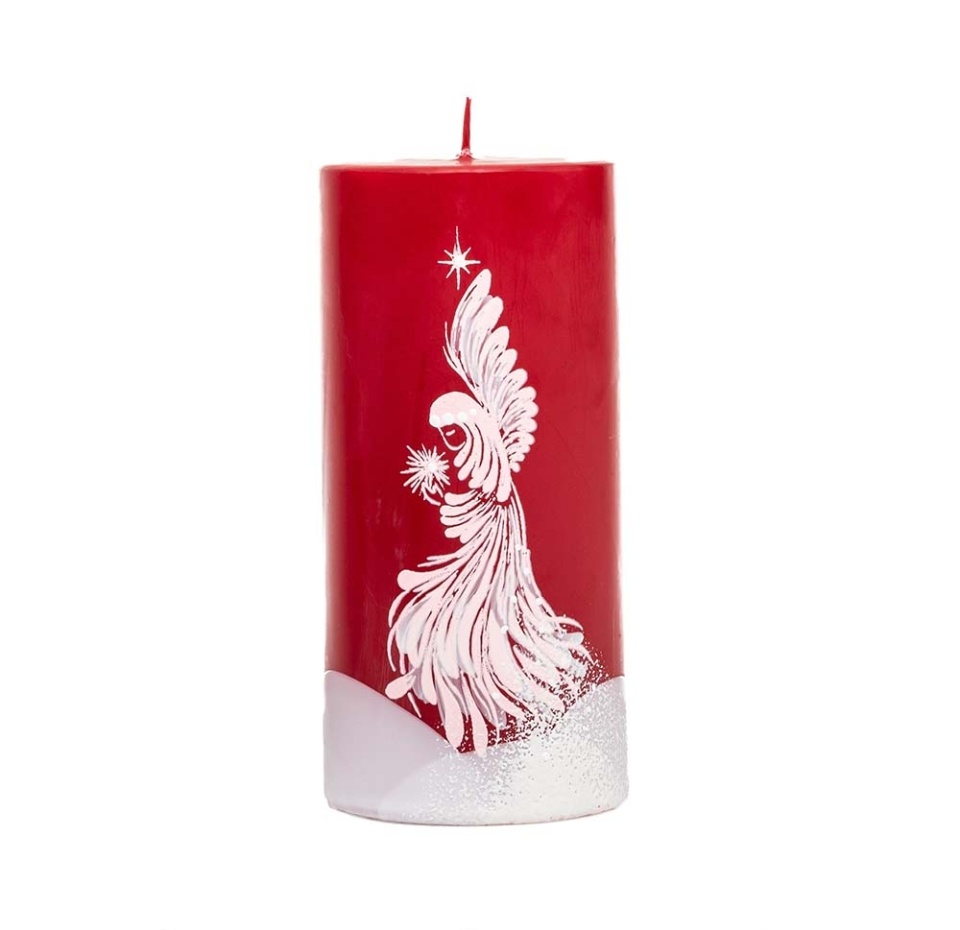

Свеча-столбик Candles Ангел красно-белая 15см, Литва