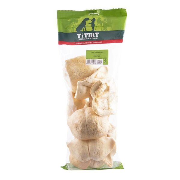 Лакомство для собак TITBIT Губы говяжьи BIG мягкая упаковка 300г (упаковка - 7 шт)