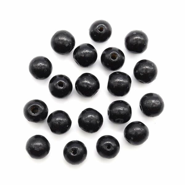 Деревянные бусины круглые, 16мм, 50 гр(черный)