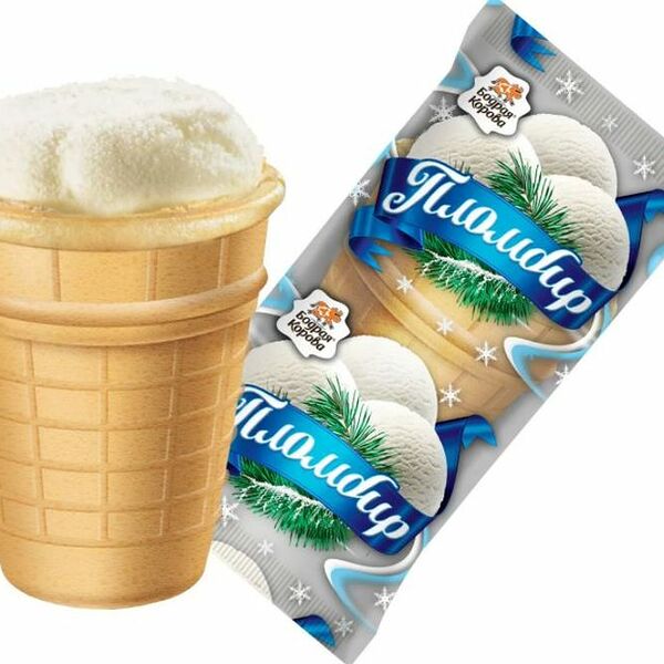 Мороженое Бодрая Корова пломбир с ванилью