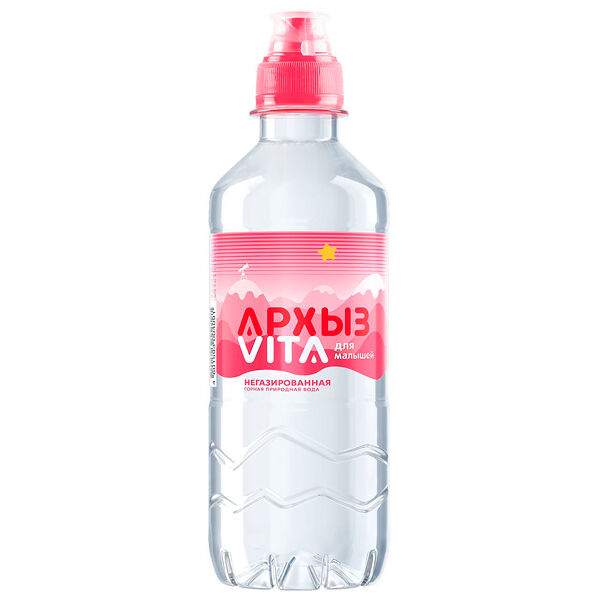 Вода (12 шт) 0,33 Архыз ВИТА для малышей питьевая вода 0+ б/г Спорт ПЭТ(12)