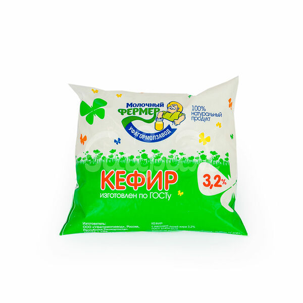 Кефир Молочный Фермер 3.2% 500гр пакет