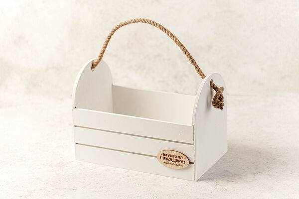 Бокс ящик деревянный подарочный белый новый