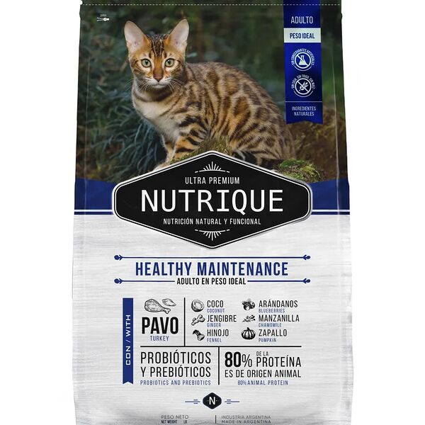 Сухой корм Vitalcan Nutrique Healthy Maintenance для любых кошек, с индейкой, ультрапремиум, 2 кг