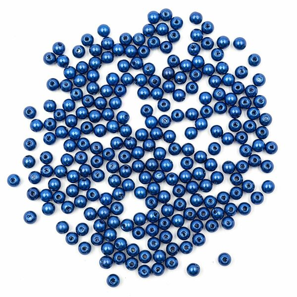 Бусины круглые, пластик, 6мм, 25гр Astra&Craft(041 NL синий)