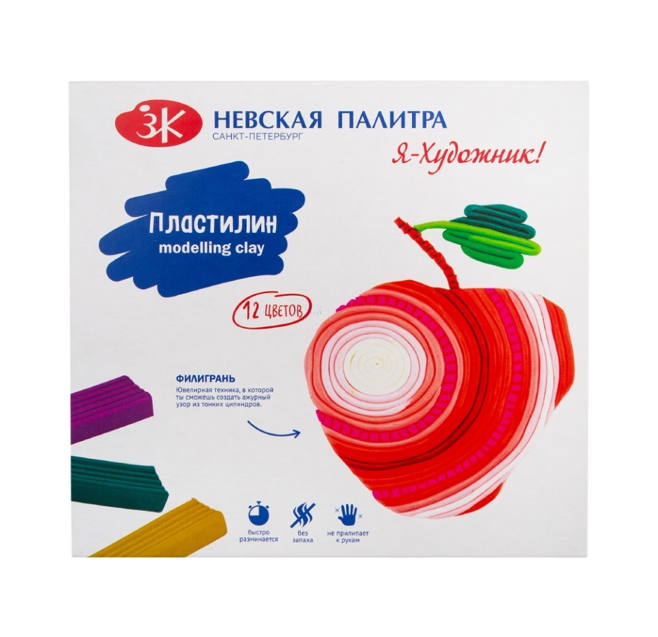 

Пластилин Я - Художник! Набор со стеком 12 цветов