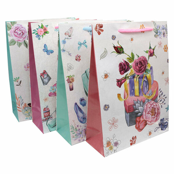 AR640 Подарочный пакет микс 4 дизайна 24*18см