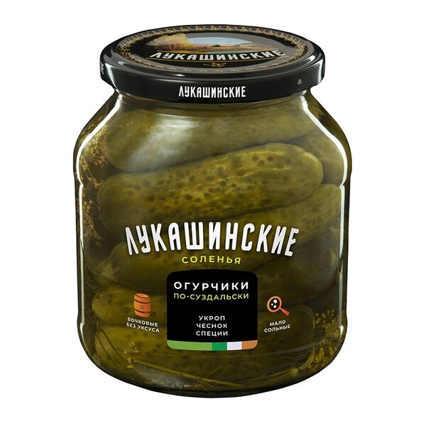 Огурчики Лукашинские По-суздальски малосольные