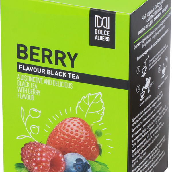 Чай черный DOLCE ALBERO с ароматом ягод, 20пак