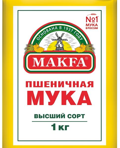 Мука Makfa Пшеничная высший сорт 1кг