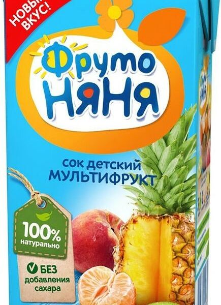 Сок ФрутоНяня мультифруктовый с 3 лет