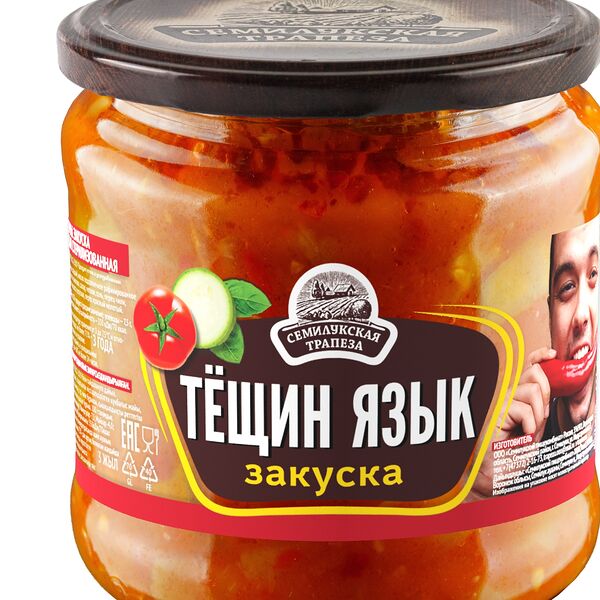 Закуска семилукская трапеза 460 г тещин язык ст/б