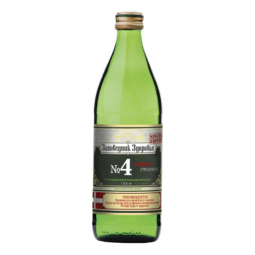 Вода Заповедник Здоровья минеральная лечебно-столовая газированная №4 450 мл