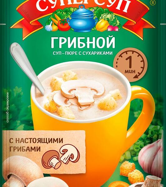 Суп-пюре Суперсуп Грибной с сухариками 18 г