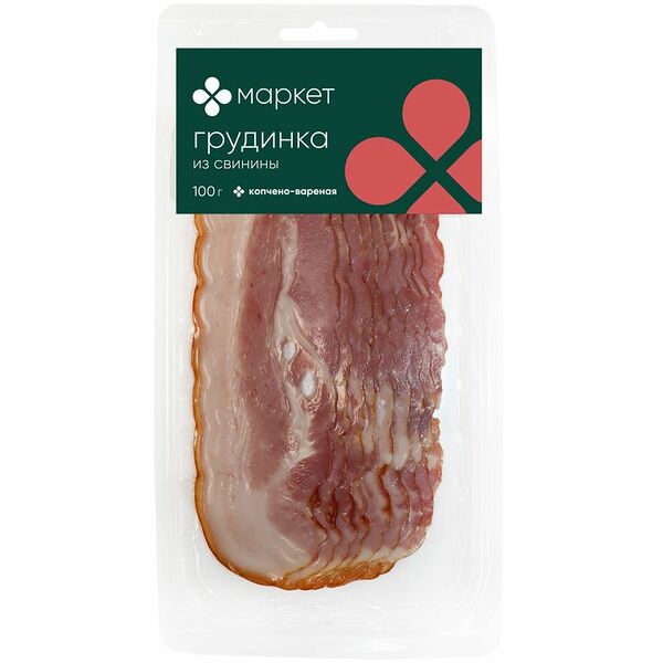Грудинка из свинины копчёно-варёная Маркет