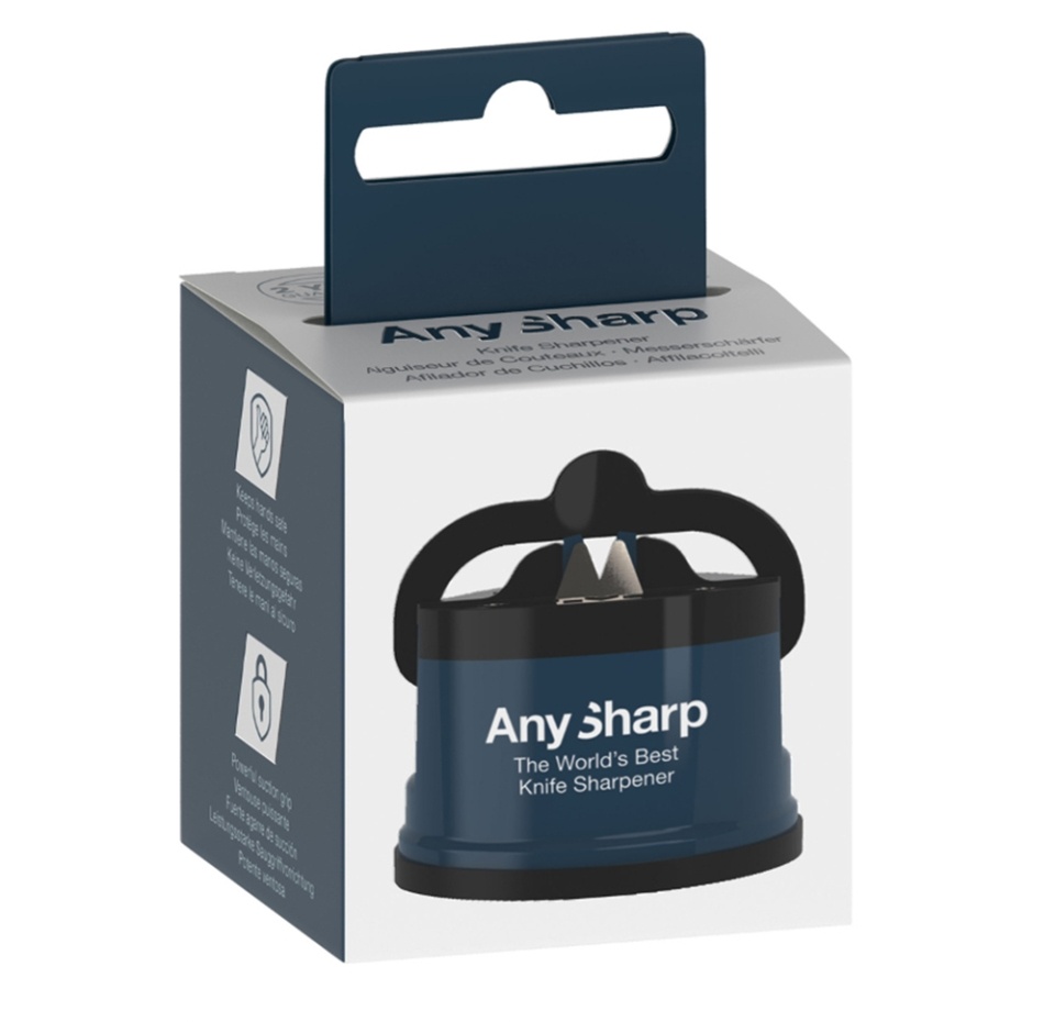 

Точилка для ножей AnySharp пластиковый корпус, голубой, Китай