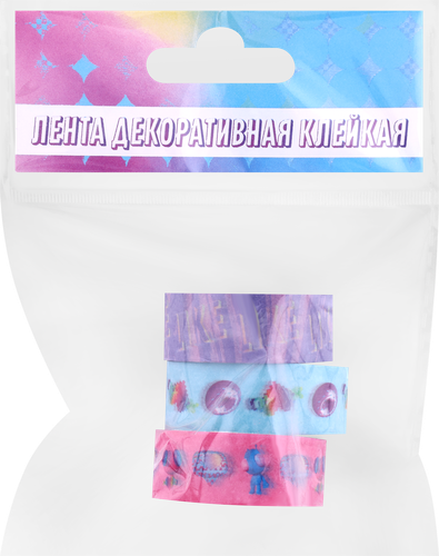 

Лента клейкая ЛЕНТА KIDS Bright girl декоративная, Арт. MF521080-1, 5м, 3шт