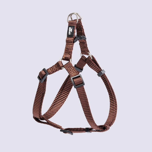 Шлейка нейлоновая для собак Step-in, коричневая