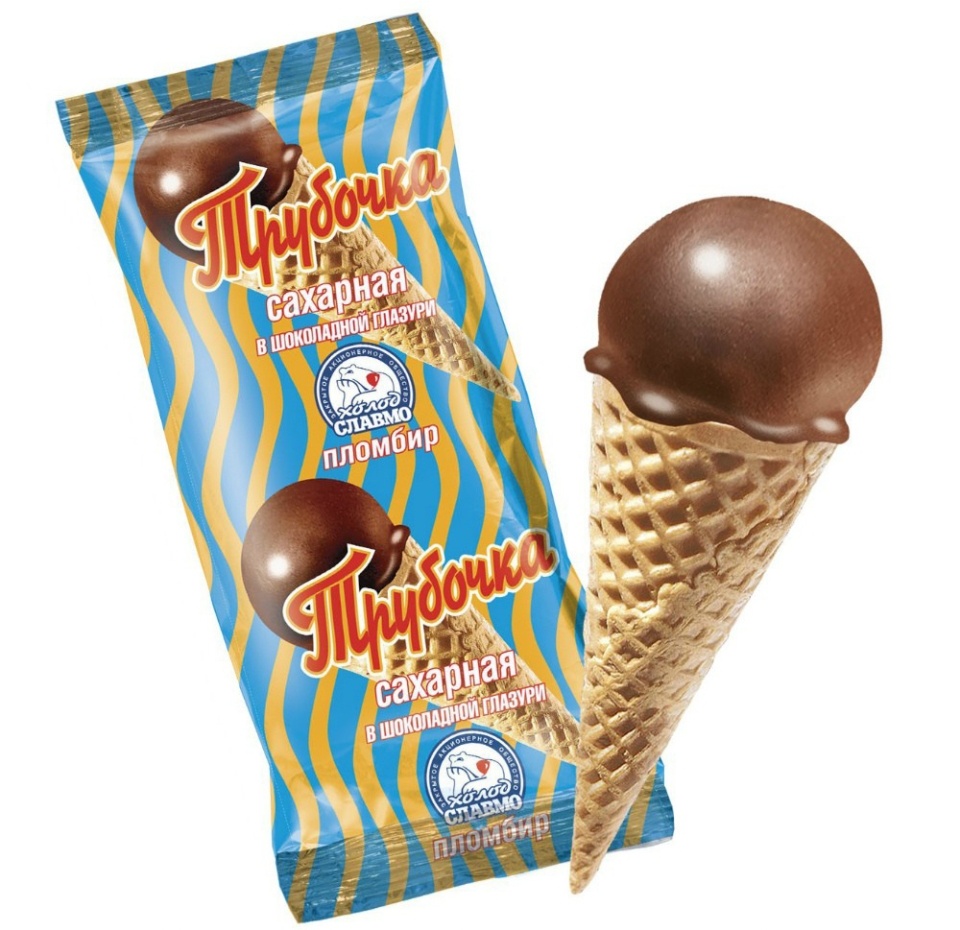 

Трубочка сахарная Холод Славмо пломбир в вафельном сахарном рожке 70 г