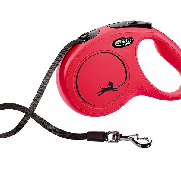 Рулетка Flexi New Classic для собак до 25 кг (5 м лента) M, Красный