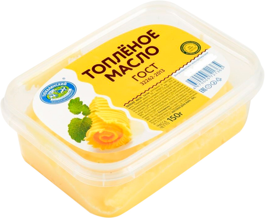 

Масло сливочное Тюкалинский маслосыркомбинат топленое 99% 150 г