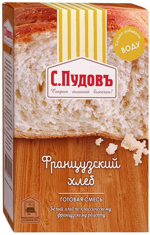 

Смесь для выпечки С.Пудовъ Французский хлеб 500 г