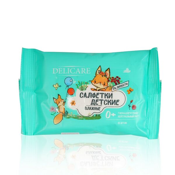 Детские влажные салфетки Delicare 