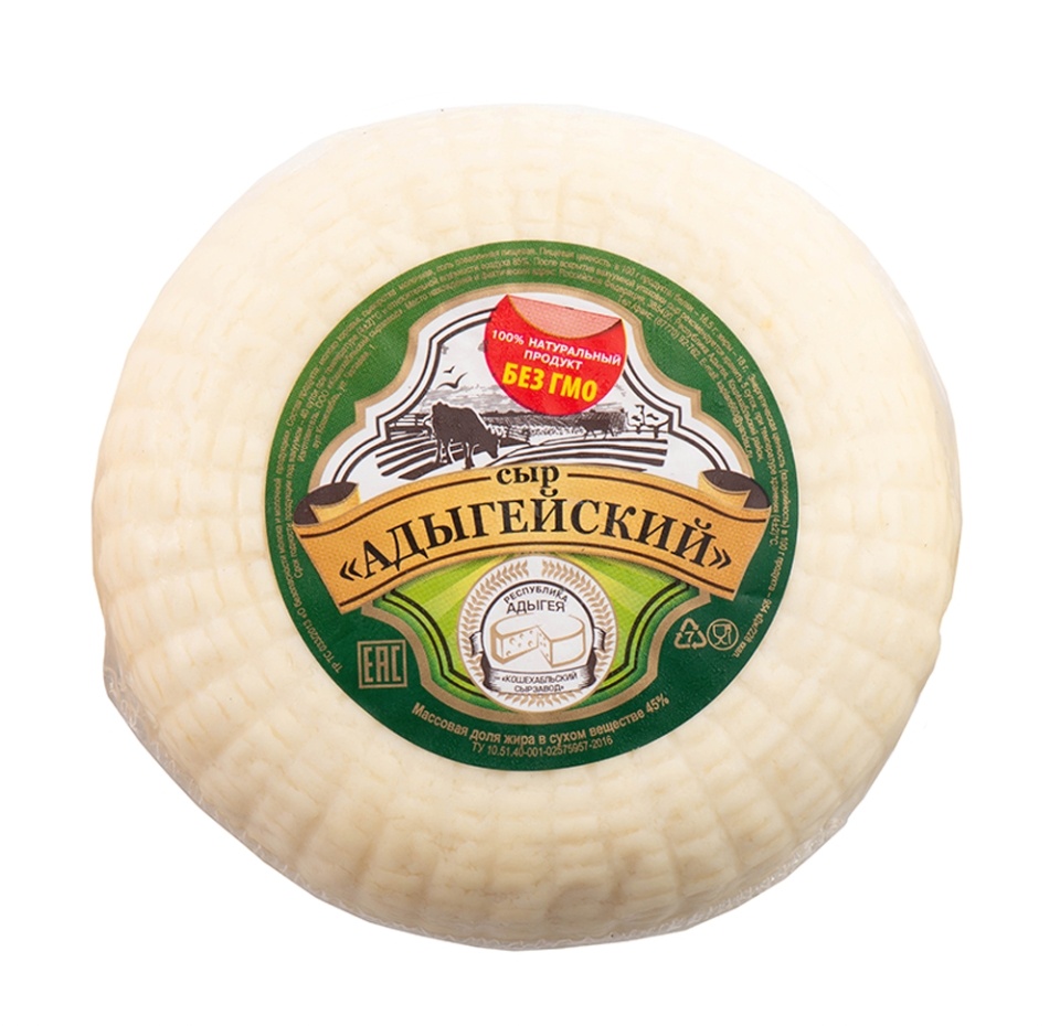 

Сыр мягкий Адыгейский 45% вес