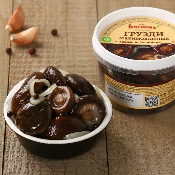 Грибы грузди маринованные с луком и чесноком МясновЪ Буфет от КуулКлевер