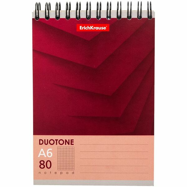 Блокнот ErichKrause Duotone Next А6 на спирали в клетку 80 листов
