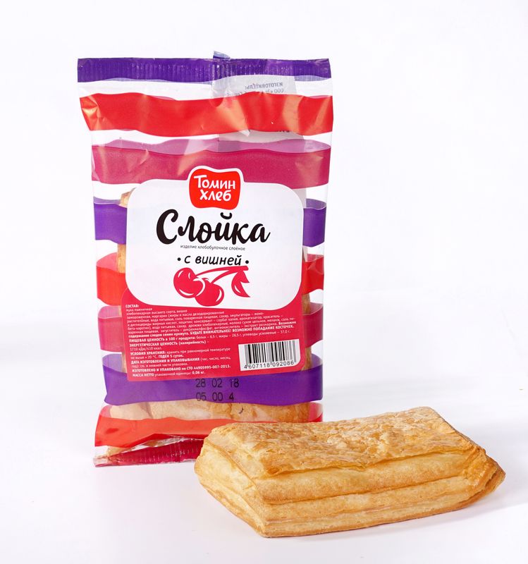 

Слойка с вишней Томин хлеб 60 г