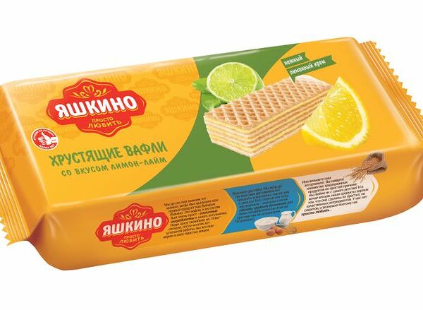 Вафли Яшкино лимон-лайм 300г