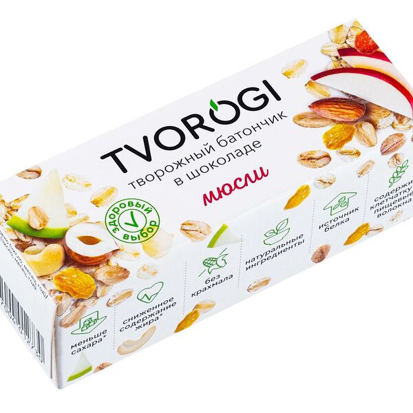 Сырок творожный Tvorogi глазированный с мюсли 15%