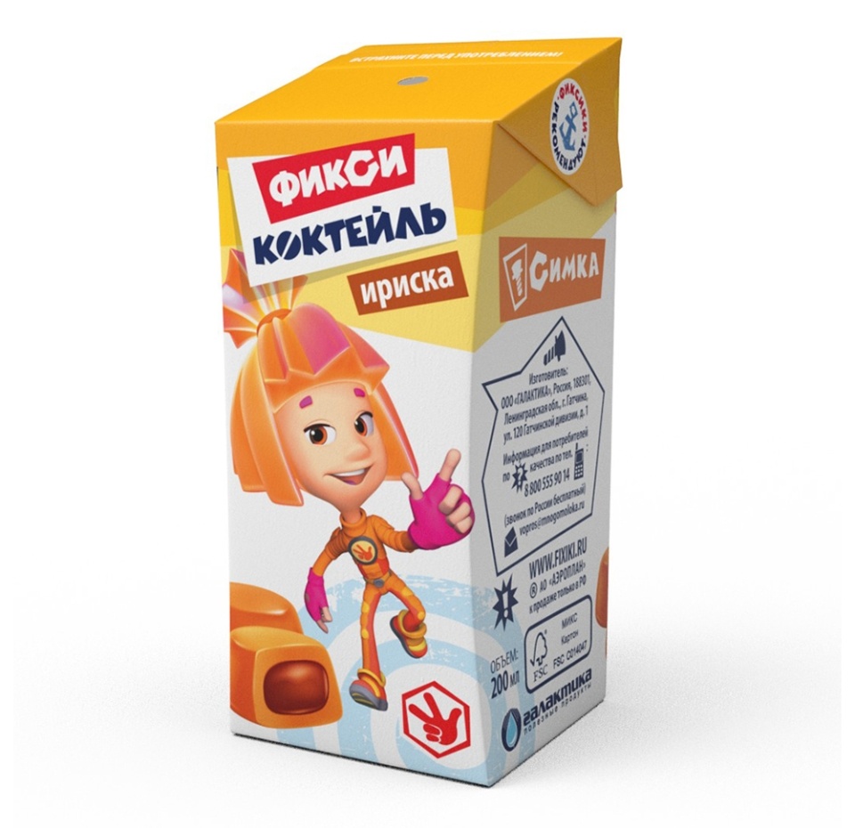 

Коктейль Фиксики молочный со вкусом ириски 3% 200 мл
