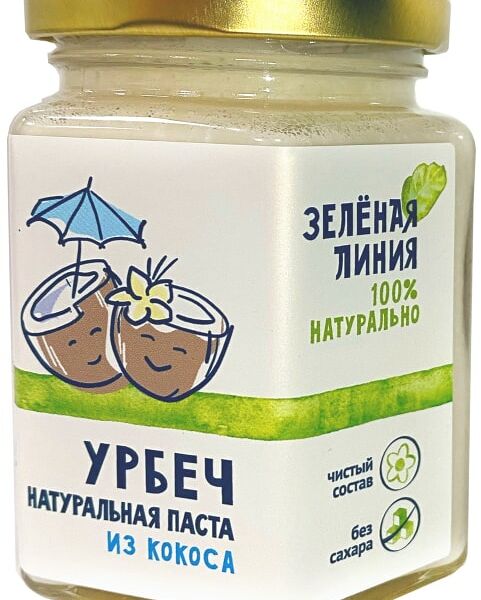 Паста Зеленая линия Урбеч из кокоса 190г
