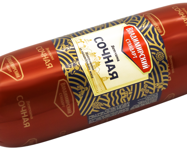 Ветчина ВЛАДИМИРСКИЙ СТАНДАРТ Сочная п/а вес 