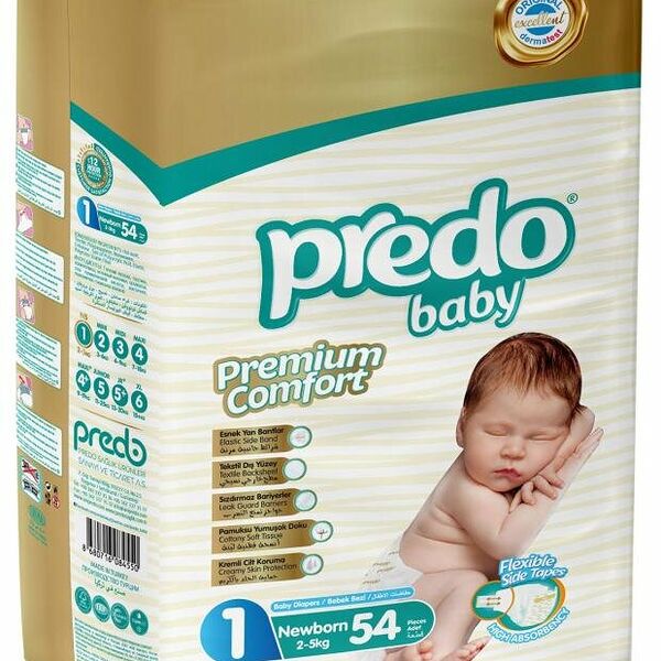 Подгузники Predo Baby 1 (2-5 кг), 54 шт
