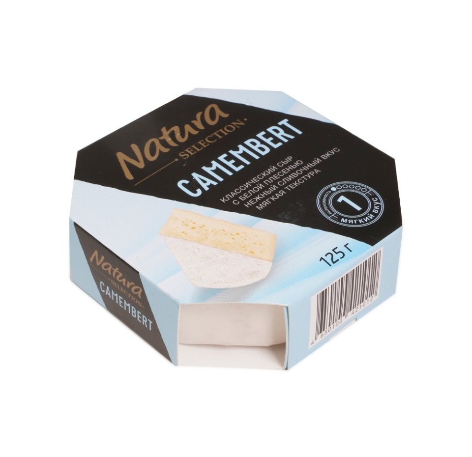 

Сыр камамбер Natura Selection с белой плесенью 50% БЗМЖ 125 г
