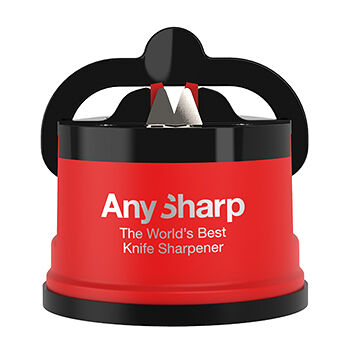 Точилка для ножей AnySharp пластиковый корпус, красный, Китай