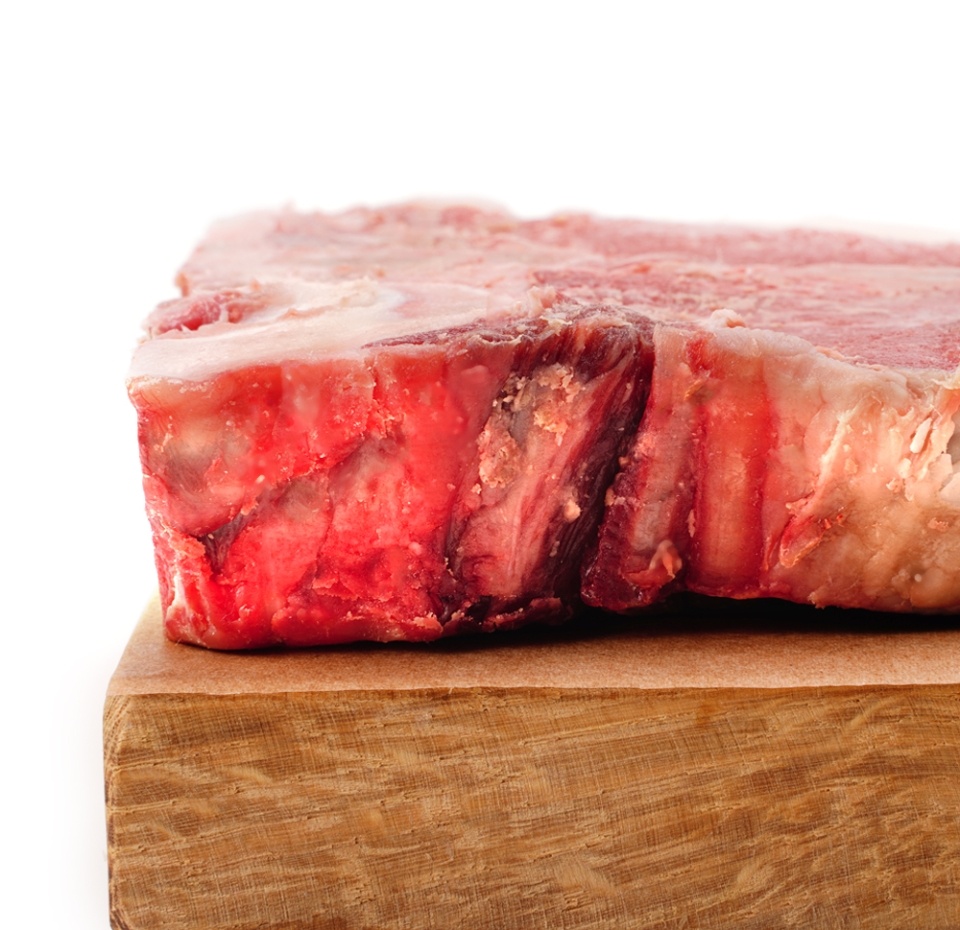 

Портерхаус стейк на кости из мраморной говядины (top choice), Россия